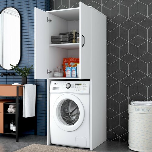 Kamil White szekrény a mosógép fölé