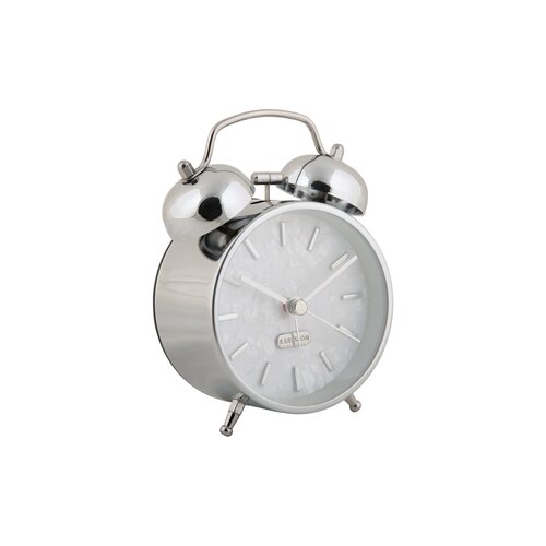 Karlsson 6009CH design ébresztőóra, ezüst, átmérő12 cm
