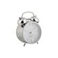Karlsson 6009CH design ceas cu alarmă argintiu, diametru 12 cm