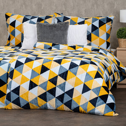 Lenjerie de pat din microflanel 4Home Scandi triangle, 160 x 200 cm, 70 x 80 cm