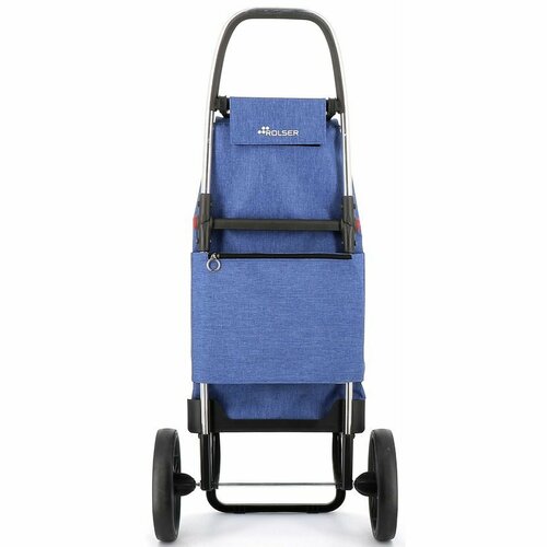 Geantă de cumpărături Rolser I-Max Tweed 2 LogicRSG pe roți, albastră