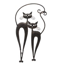 Macskák fém fali dekoráció , magasság 55,5 cm