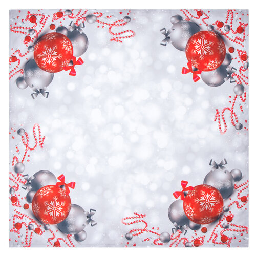 Karácsonyi díszek karácsonyi abrosz, 85 x 85 cm