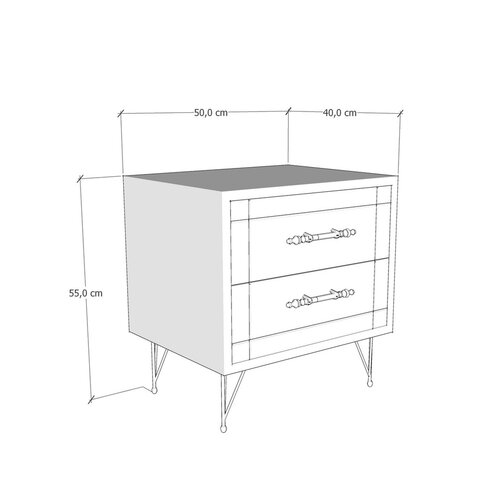 Masă de noapte Noapte Walnut