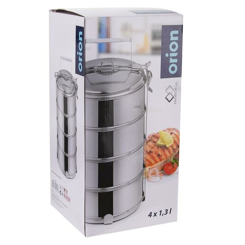Orion Posoda za hrano 4x 1,3 l, nerjaveče jeklo