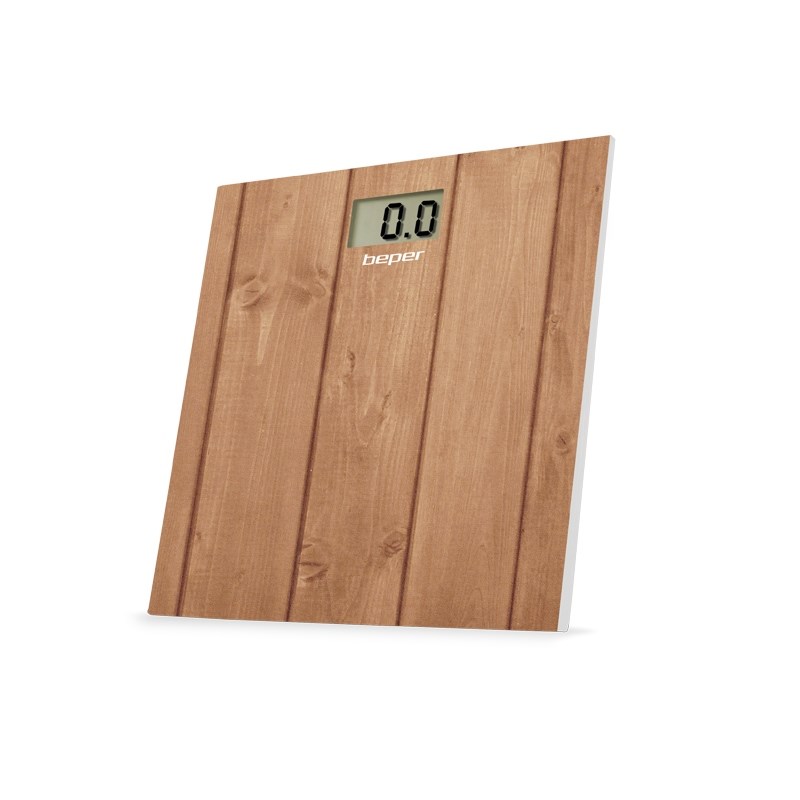 Beper 40810 Digitálna sklenená osobná váha, hnedá