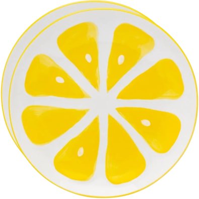 Altom Set keramičnih krožnikov Tropicana limona 20cm, 2 kos