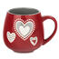 Kubek porcelanowy Serce, czerwony, 500 ml