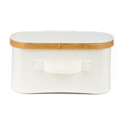 G21 tárolódoboz 30 x 15 x 15 cm, bambusz, fedéllel, bézs