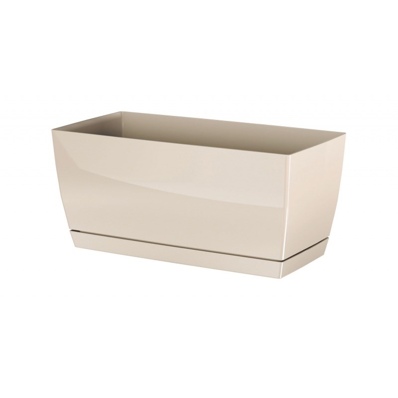 Prosperplast Plastový truhlík Coubi Case s miskou krémová, 24 c, 24 cm