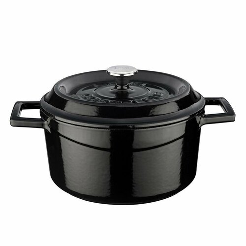 LAVA Metal Чавунна каструля діаметром 20 см, чорний, 2,6 л