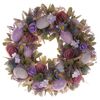 Wieniec wielkanocny z różami i jajkami fioletowy, śr. 30 cm