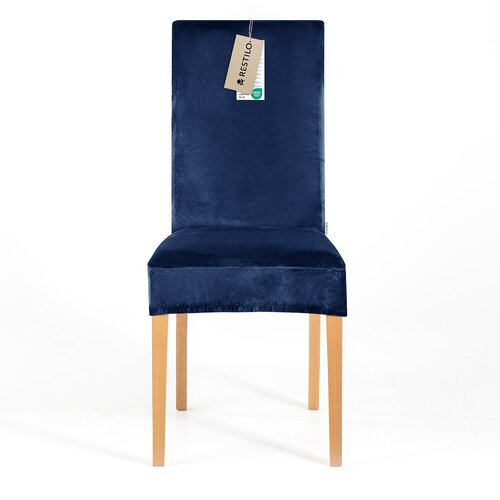 Restilo Napínací potah na židli Sento indigo, 48 x 48 x 58 + 10 cm