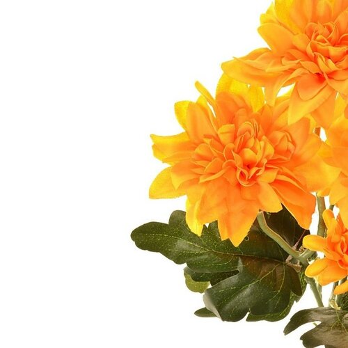 Floare artificială Dahlia galben, 54 cm