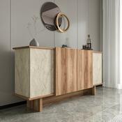 Schrank Diana Travertine and Walnut