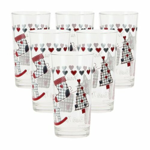 Mäser 6dílná sada sklenic na long drink CHRISTMAS GIFT, 250 ml