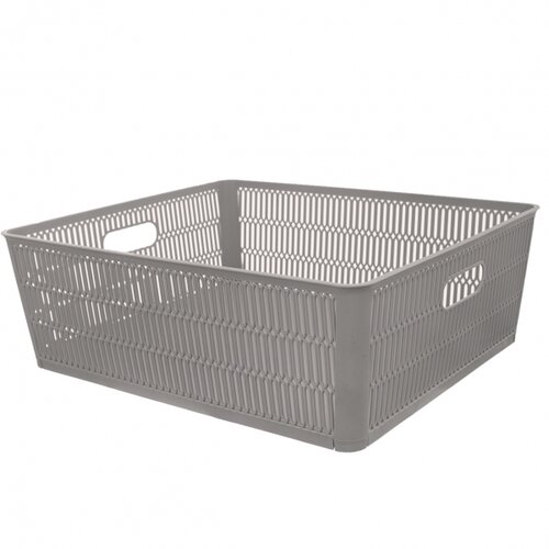Coș de plastic stivuibil Orion NESTA, 38 x 33 x12,7 cm, gri