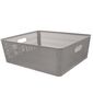 Coș de plastic stivuibil Orion NESTA, 38 x 33 x12,7 cm, gri