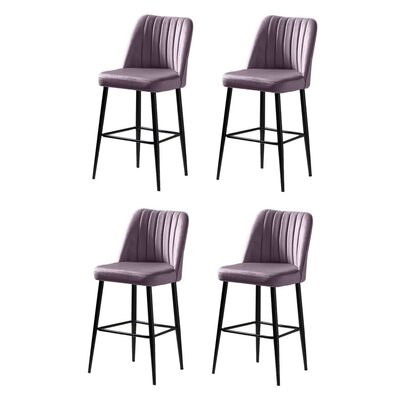 Barstuhl-Set Vento Lilac and Black, 4 Stück