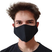 Black medium pamut szájmaszk