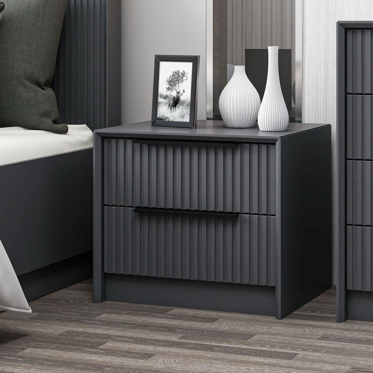 Nočný stolík Kale Luxe Anthracite