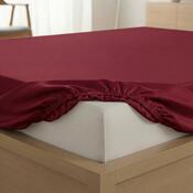 Kvalitex Cearșaf din satin cu elastic, vin, 120 x200 cm