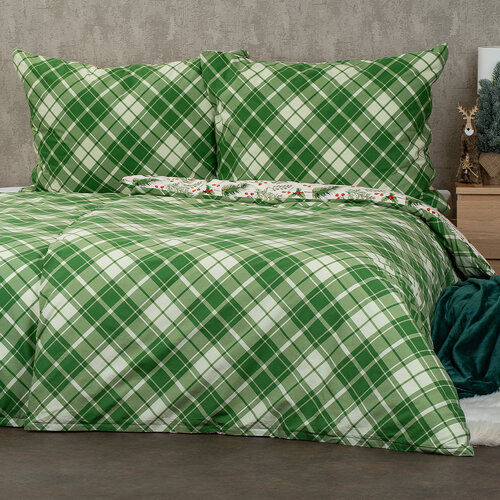 4Home Бавовняна постільна білизна Scotch green, 140 x 220 см, 70 x 90 см