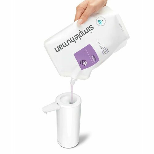 Simplehuman Bezdotykový dávkovač mýdla a  desinfekce 266 ml, bílá