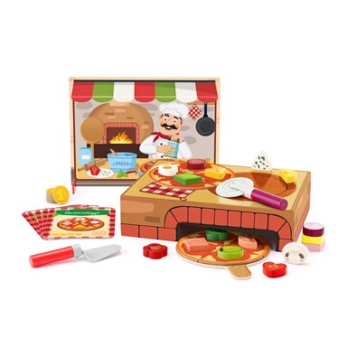 Woody Pizzeria Carlo, didaktisches Spiel mit einsetzbaren Formen