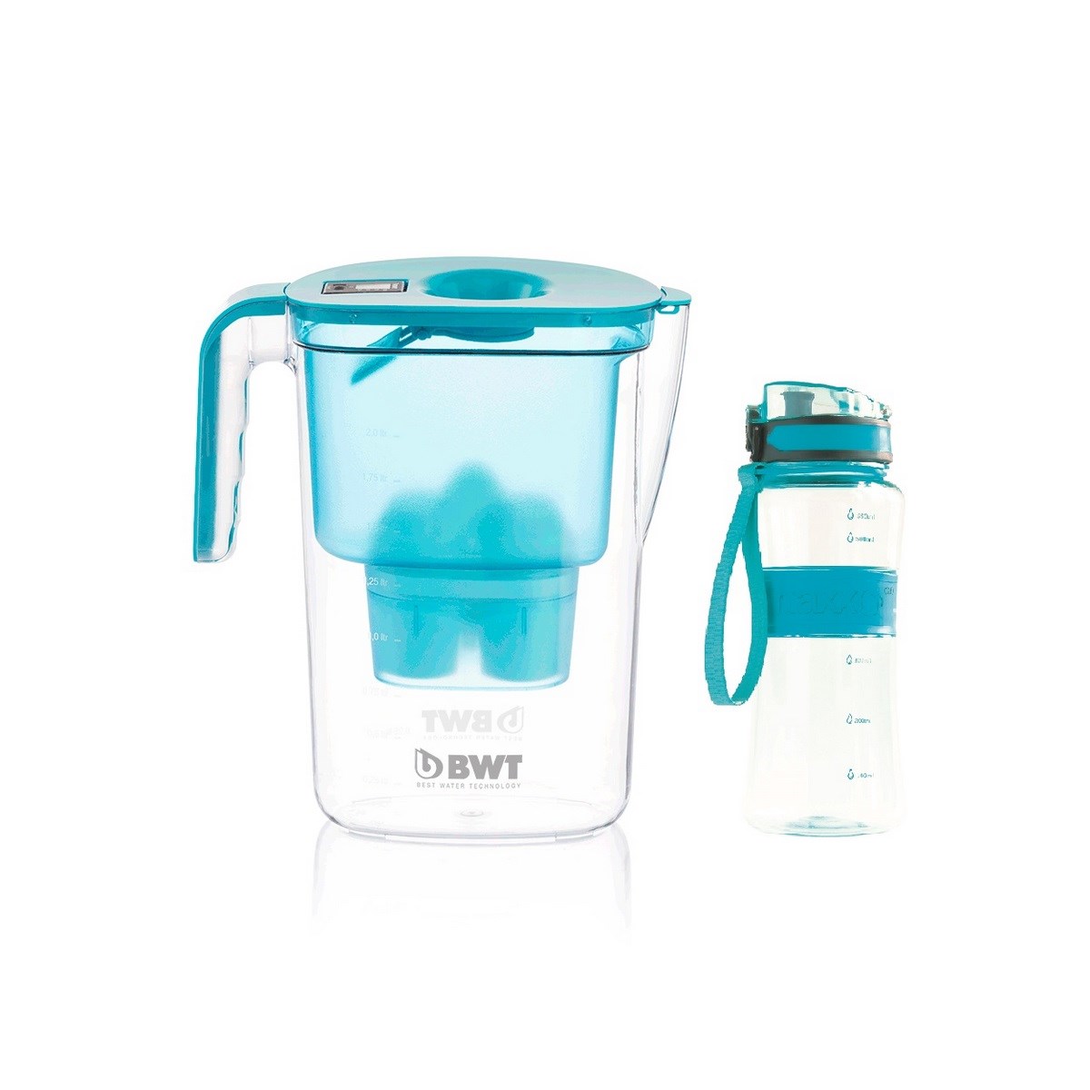 BWT Filtračná kanvica Vida 2,6 l, modrá + darček outdoor športová fľaša