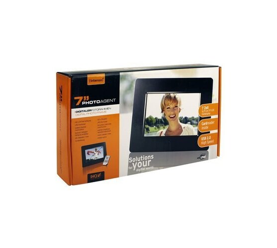 Digitální fotorámeček Intenso LCD 7'' PhotoAgent, černá, 16, 79 cm