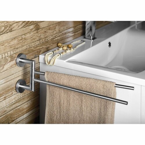 SAPHO XS405 X-Steel forgatható kéztörlő tartó,dupla, 42 cm, rozsdamentes acél