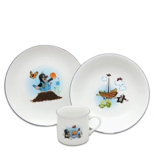 Thun 3-częściowy zestaw obiadowy dla dzieci Krecik i Statek
