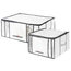 Compactor Set de cutii de depozitare în vid Life1x M 125 l, 1x XXL 210 l, 2 buc