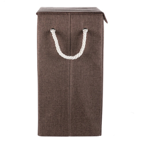 Кошик для білизни з полотна LAUNDRY 40 x 30 x 60см, коричневий