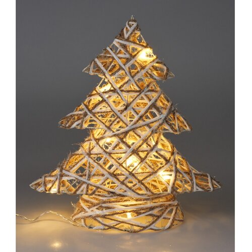 Decorațiune Pom de Crăciun Gryese LED gri, 30 cm