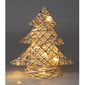Decorațiune Pom de Crăciun Gryese LED gri, 30 cm
