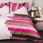 Stripe Pink pamut ágyneműhuzat, 140 x 200 cm, 70 x 90 cm