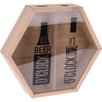Dřevěná dekorace Drinks hexagon, 35 x 7 x 30 cm Dřevěná dekorace Drinks hexagon, 35 x 7 x 30 cm