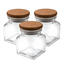 Borcan Orion cu capac de lemn 0,12 l set 3 buc.