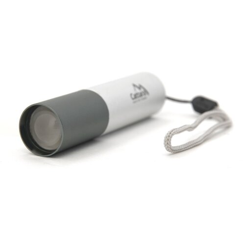 Lanternă de buzunar Cattara, reîncărcabilă Silver,LED 120 lm ZOOM