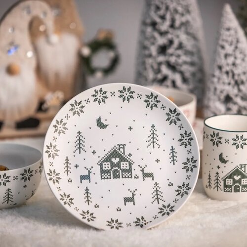 Altom Porcelanasti desertni krožnik Grenlandia 20cm, zelen