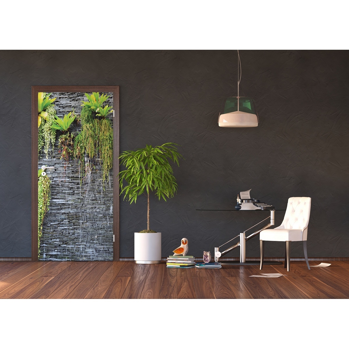 Green in the wall függőleges fotótapéta, 90 x 202 cm termék 2. képe