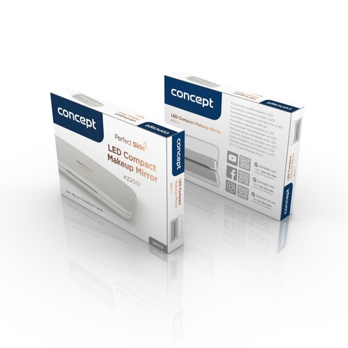 Concept KZ2010 kieszonkowe lusterko kosmetyczne zoświetleniem LED, białe