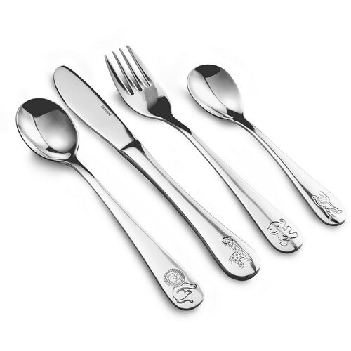 Lamart LT5005 ZOO otroški jedilni pribor, 4 kos