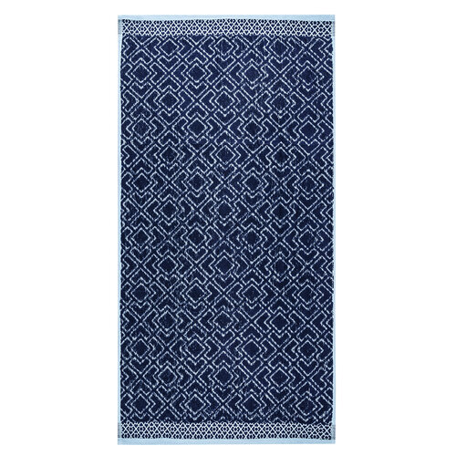 Osuška a ručník Geometrie modrá, sada 2 ks