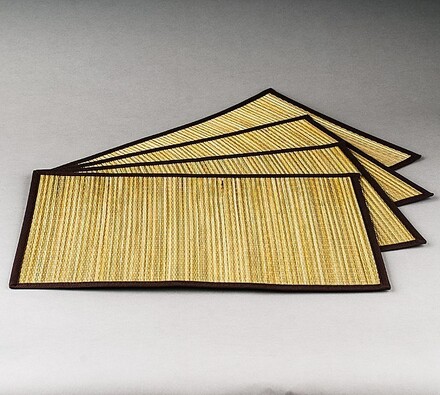 Podkładki na stół Trawa pampasowa beżowe, 30 x 45cm, zestaw 4 szt.