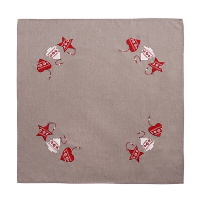 Božična prt Xmas decorations, 85 x 85 cm, siva