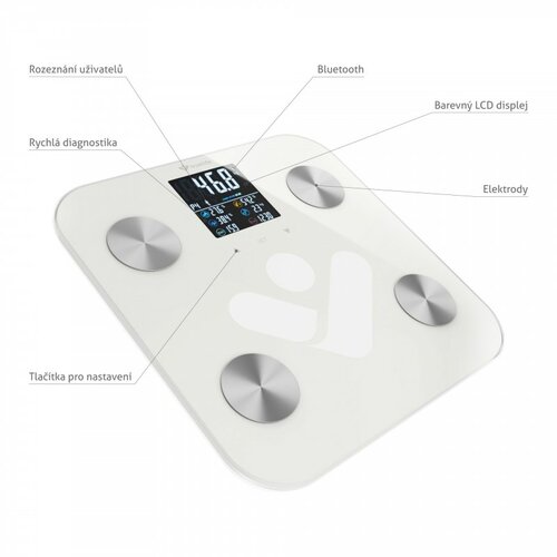 TrueLife FitScale W6 BT waga osobista z Bluetooth,biała