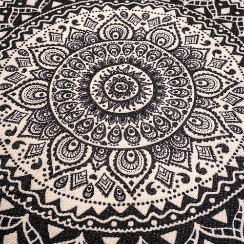 Kusový koberec Mandala hnedá, 82 cm